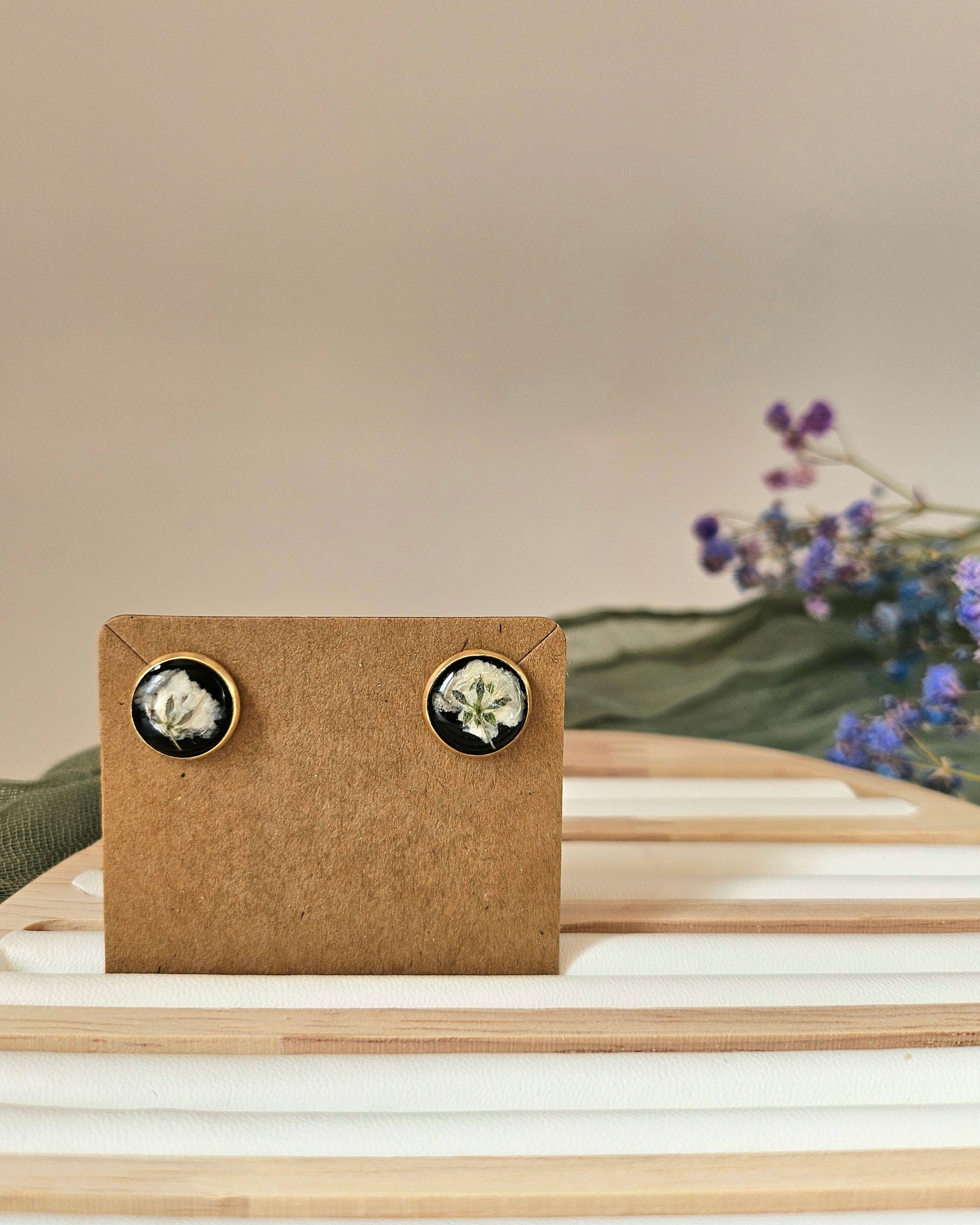 White Baby’s Breath Earrings