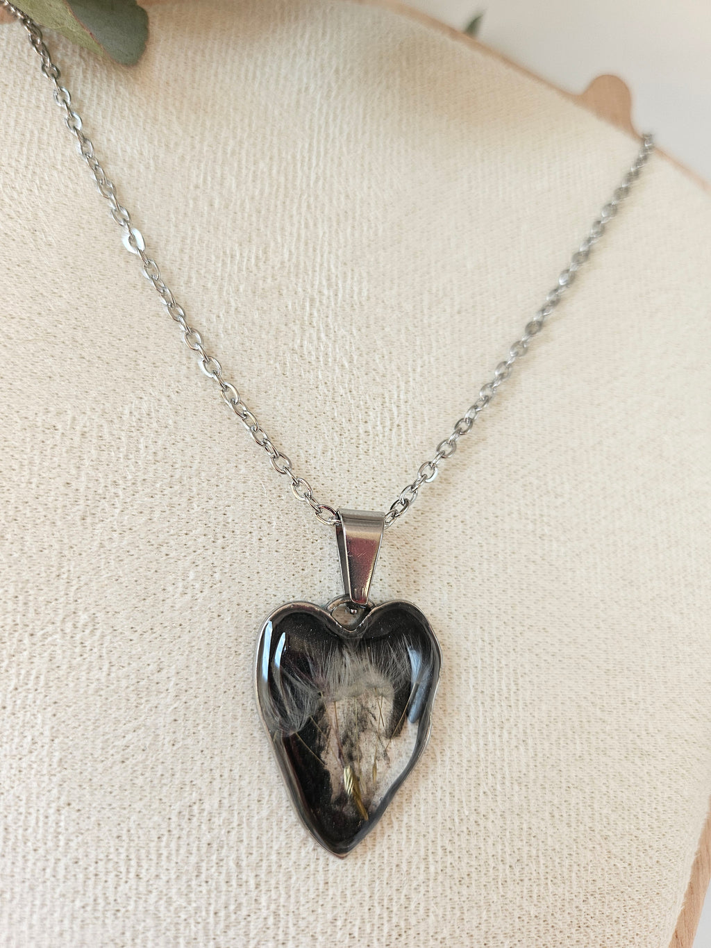 Dandelion Heart Necklace