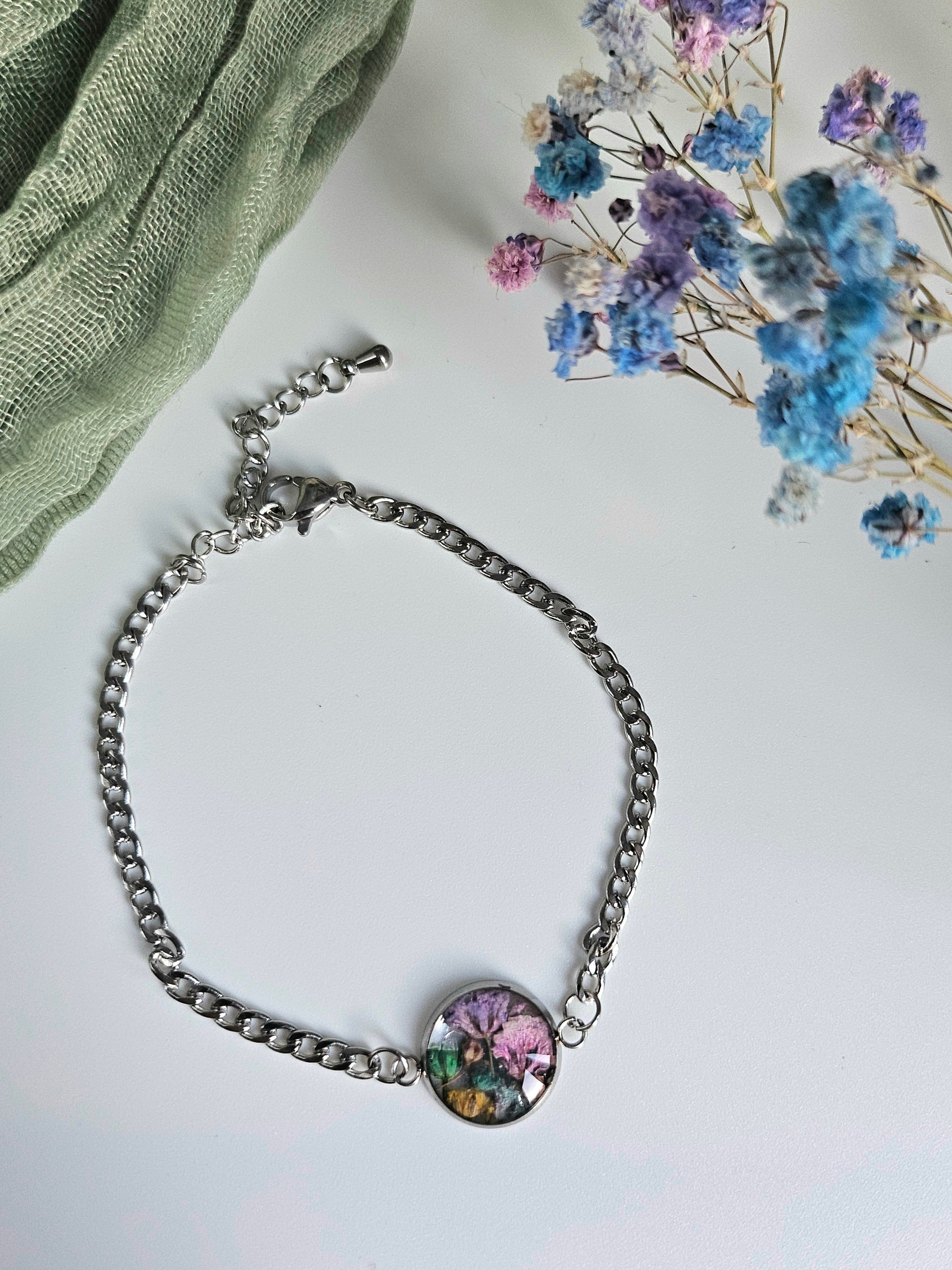 Pastel Meadow Baby’s Breath Bracelet