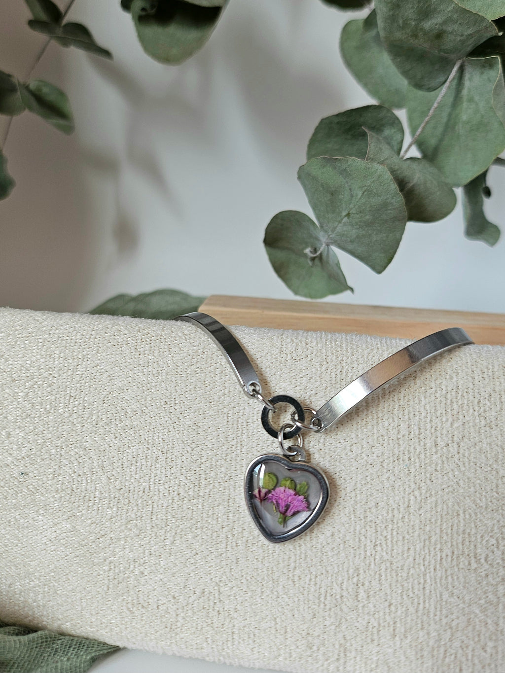 Baby's Breath Heart Bracelet