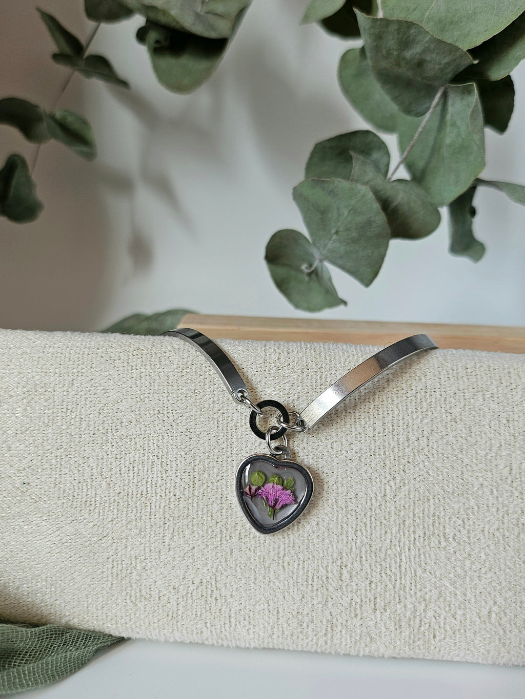 Baby's Breath Heart Bracelet