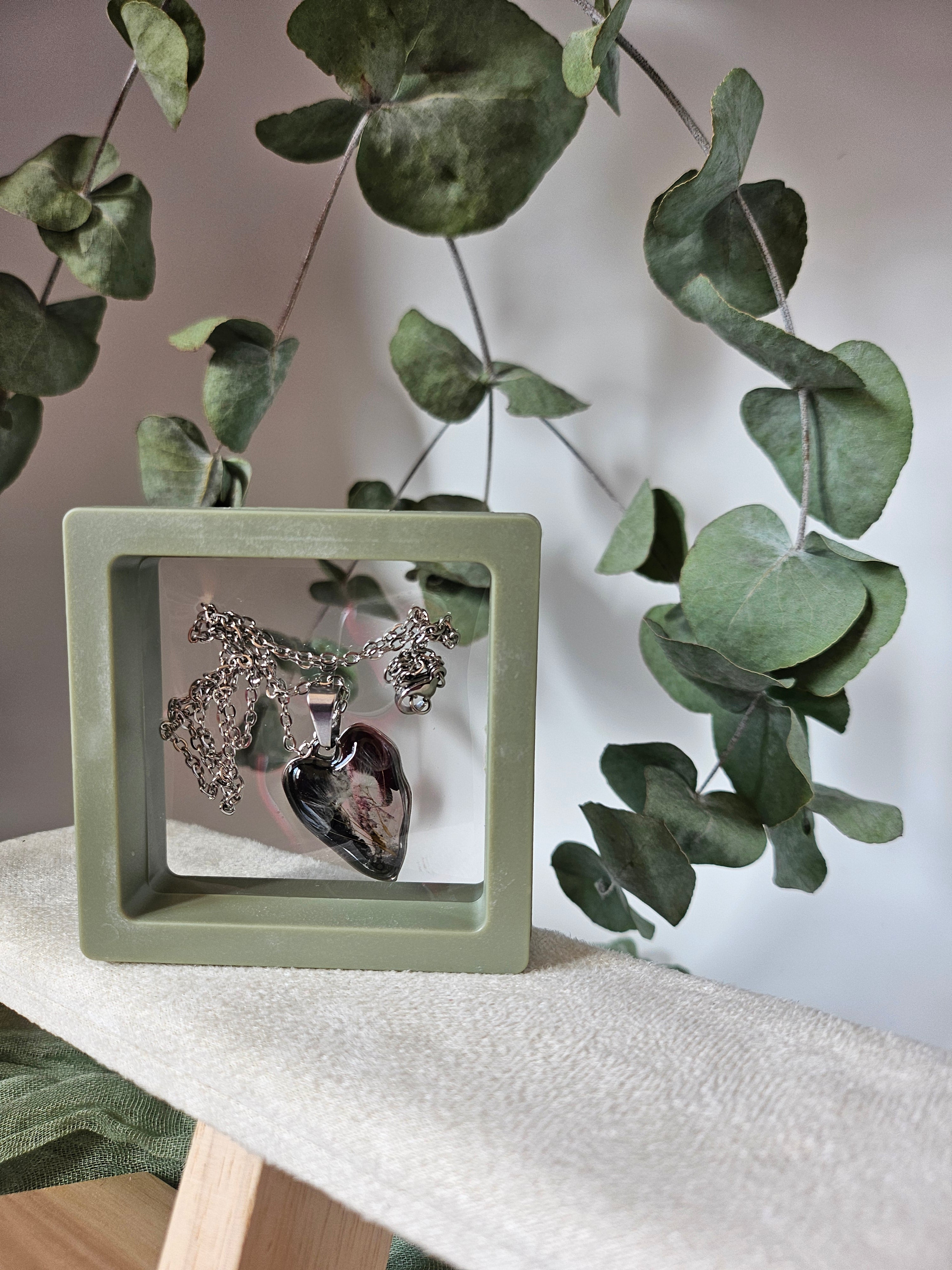 Dandelion Heart Necklace