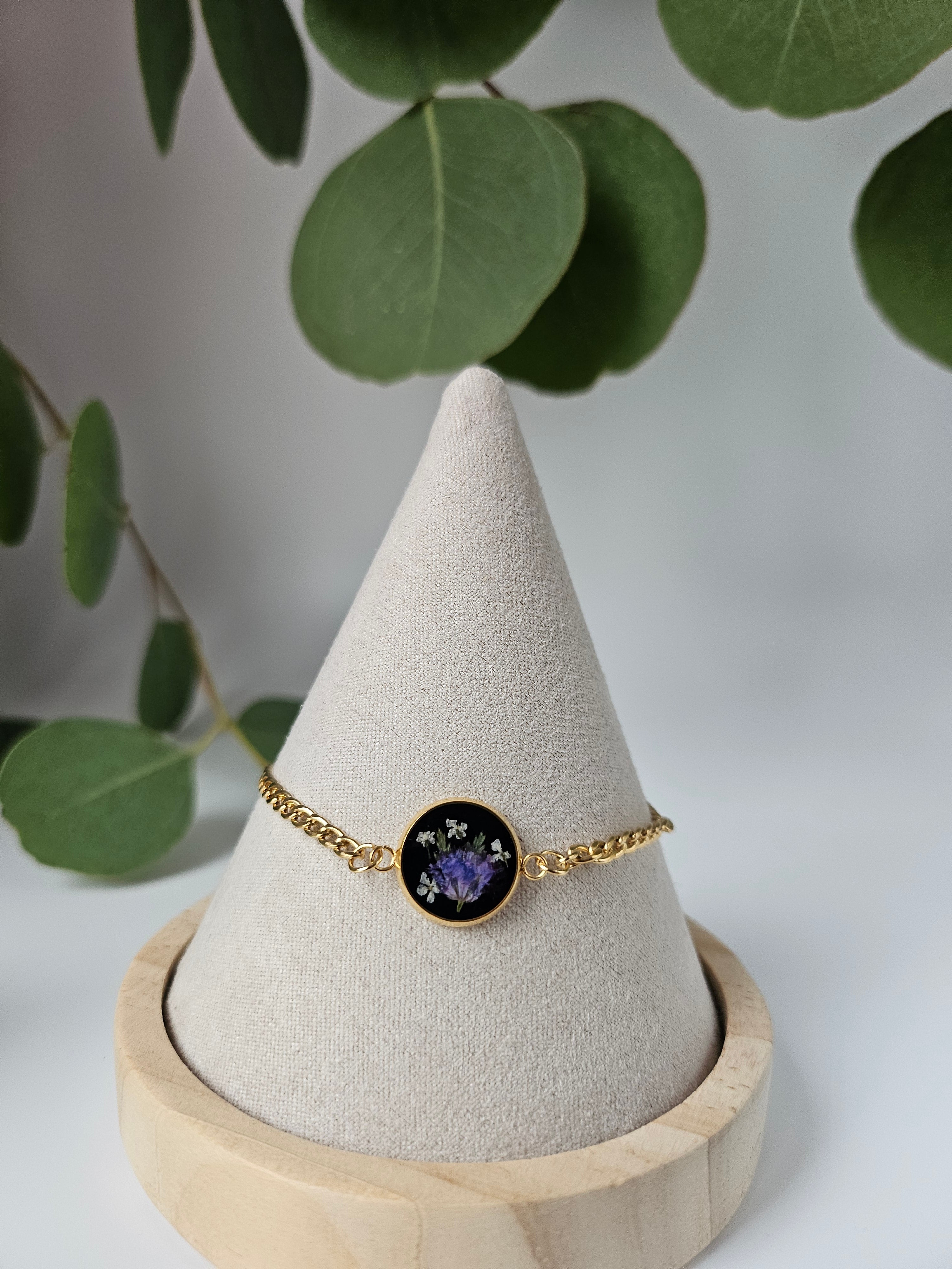 Amethyst Meadow Baby’s Breath Bracelet