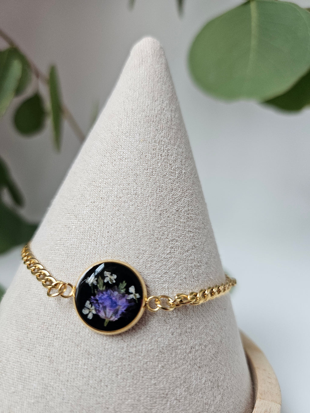 Amethyst Meadow Baby’s Breath Bracelet