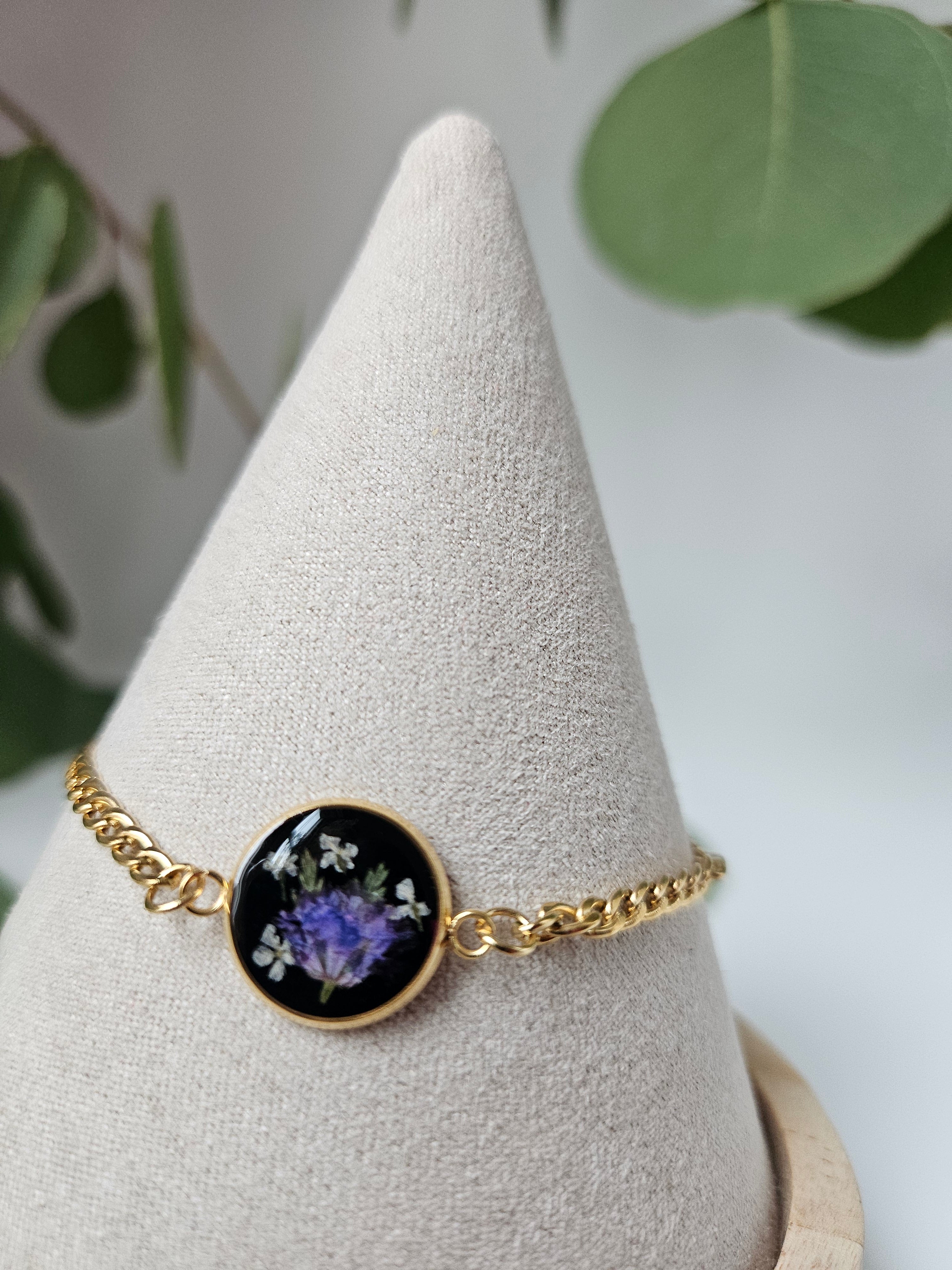 Amethyst Meadow Baby’s Breath Bracelet