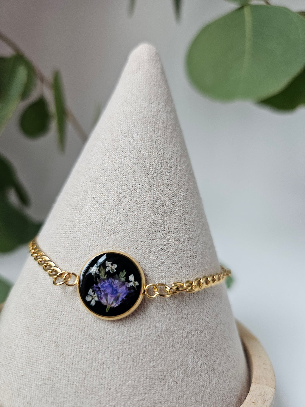 Amethyst Meadow Baby’s Breath Bracelet