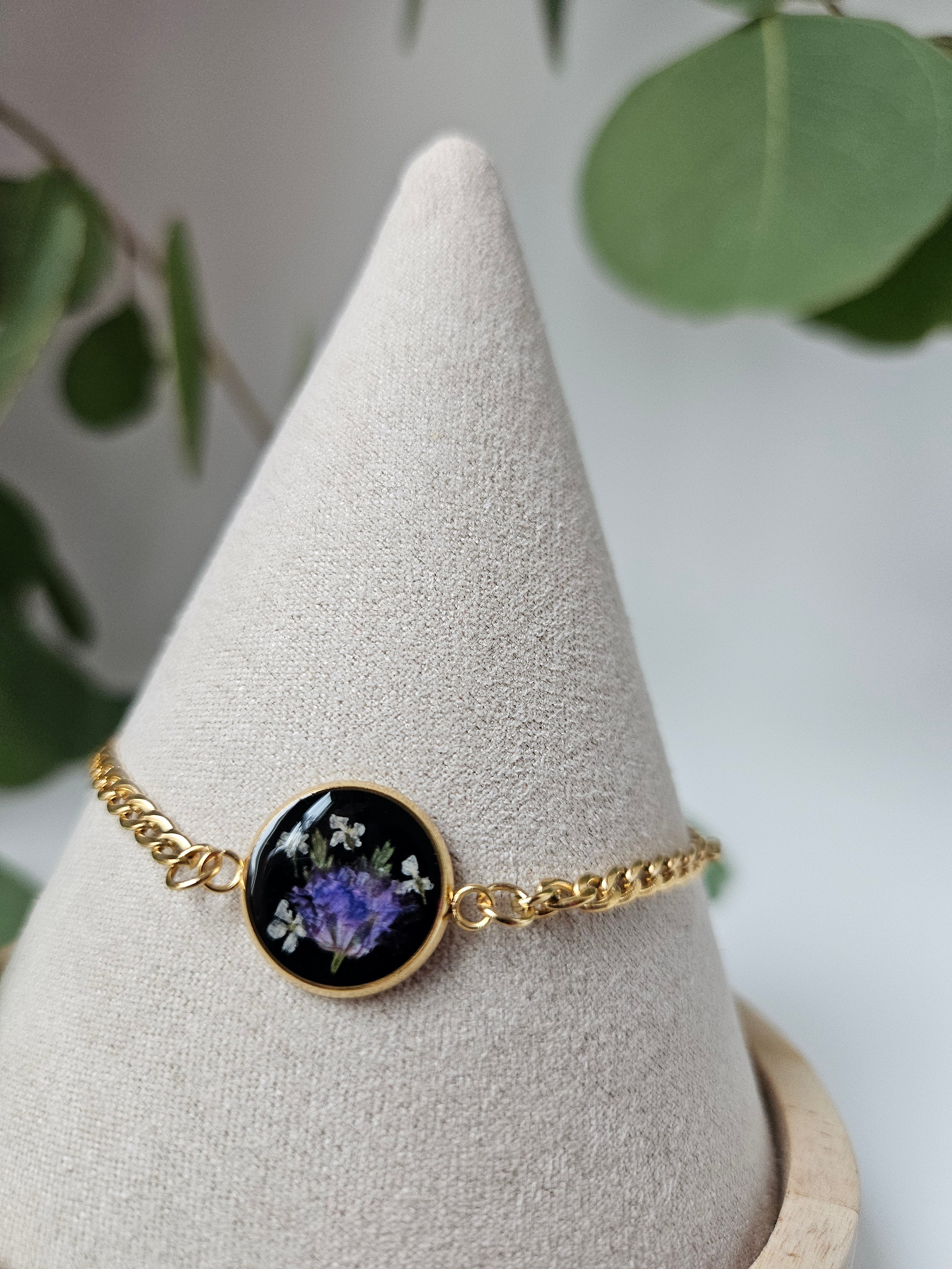 Amethyst Meadow Baby’s Breath Bracelet