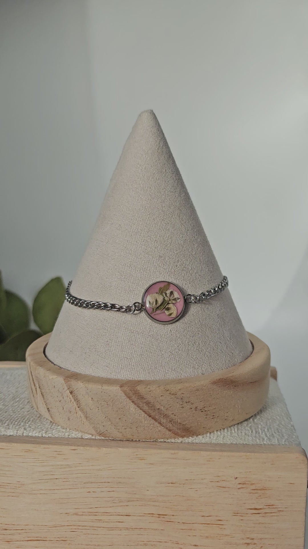 Soft Blush Baby's Breath and Bracelet