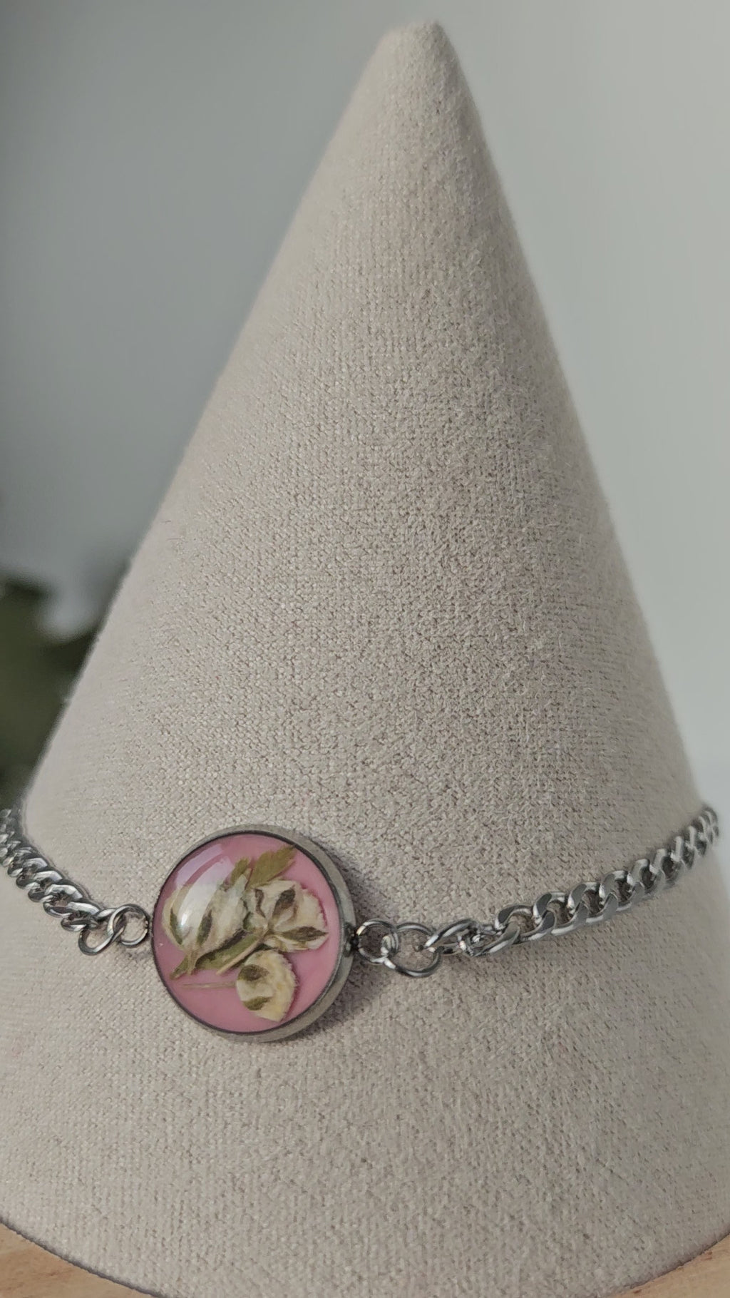 Soft Blush Baby's Breath and Bracelet