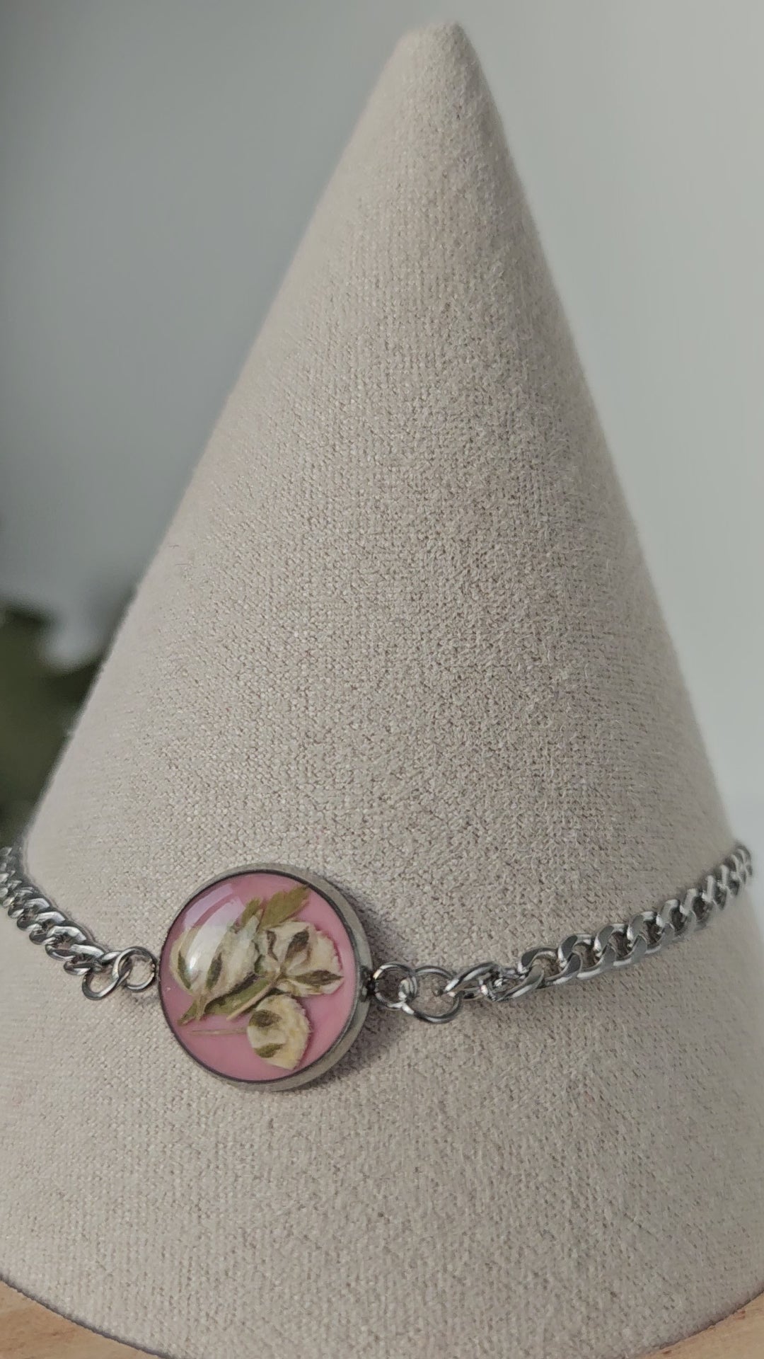 Soft Blush Baby's Breath and Bracelet