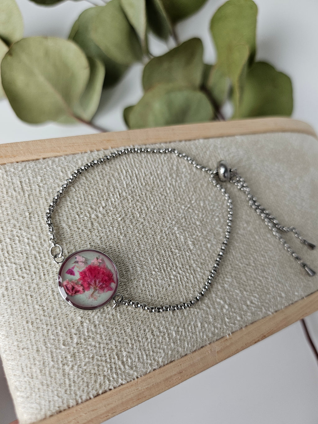 Blue Sky and Meadow Flower Bracelet