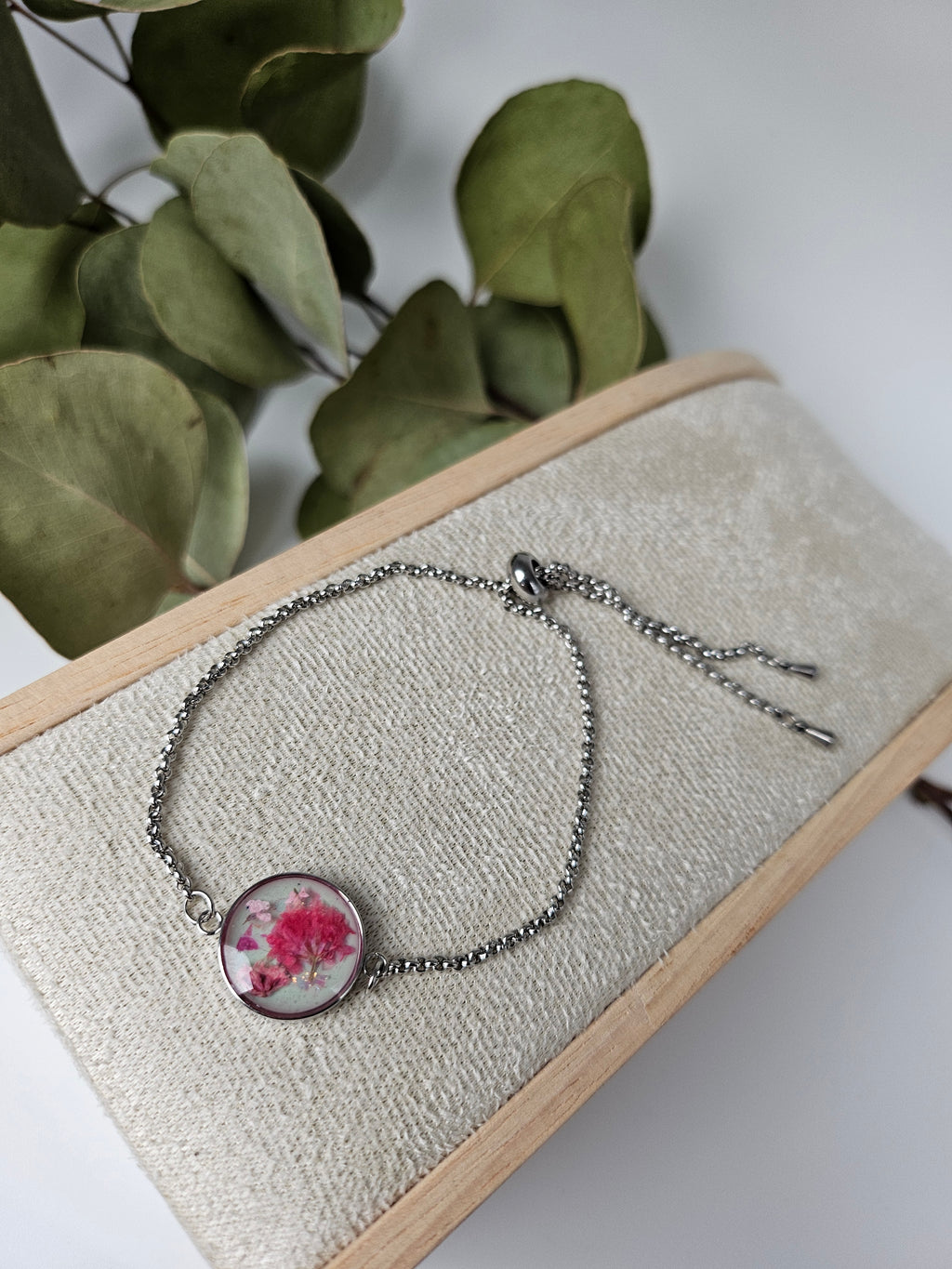 Blue Sky and Meadow Flower Bracelet