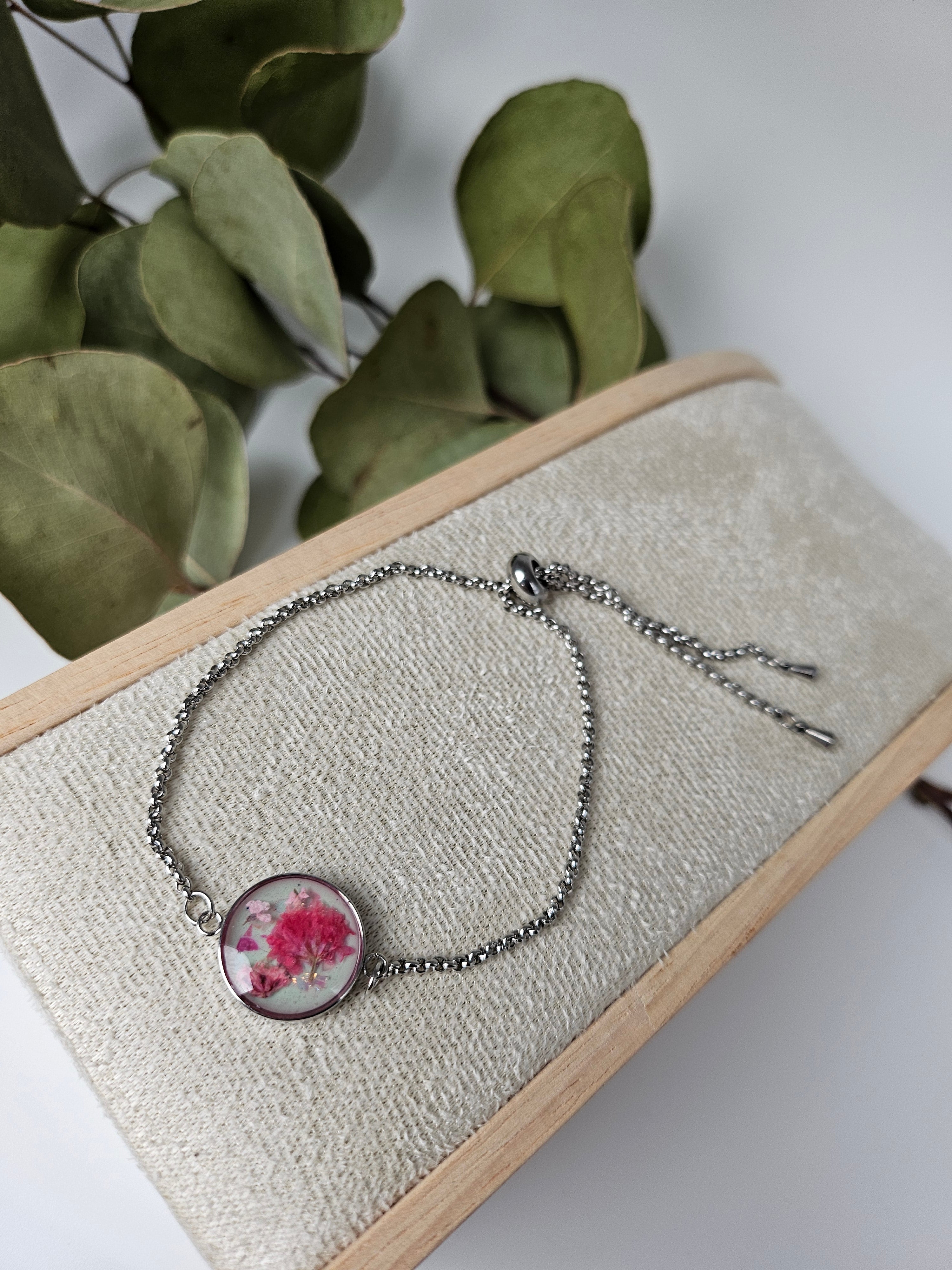 Blue Sky and Meadow Flower Bracelet