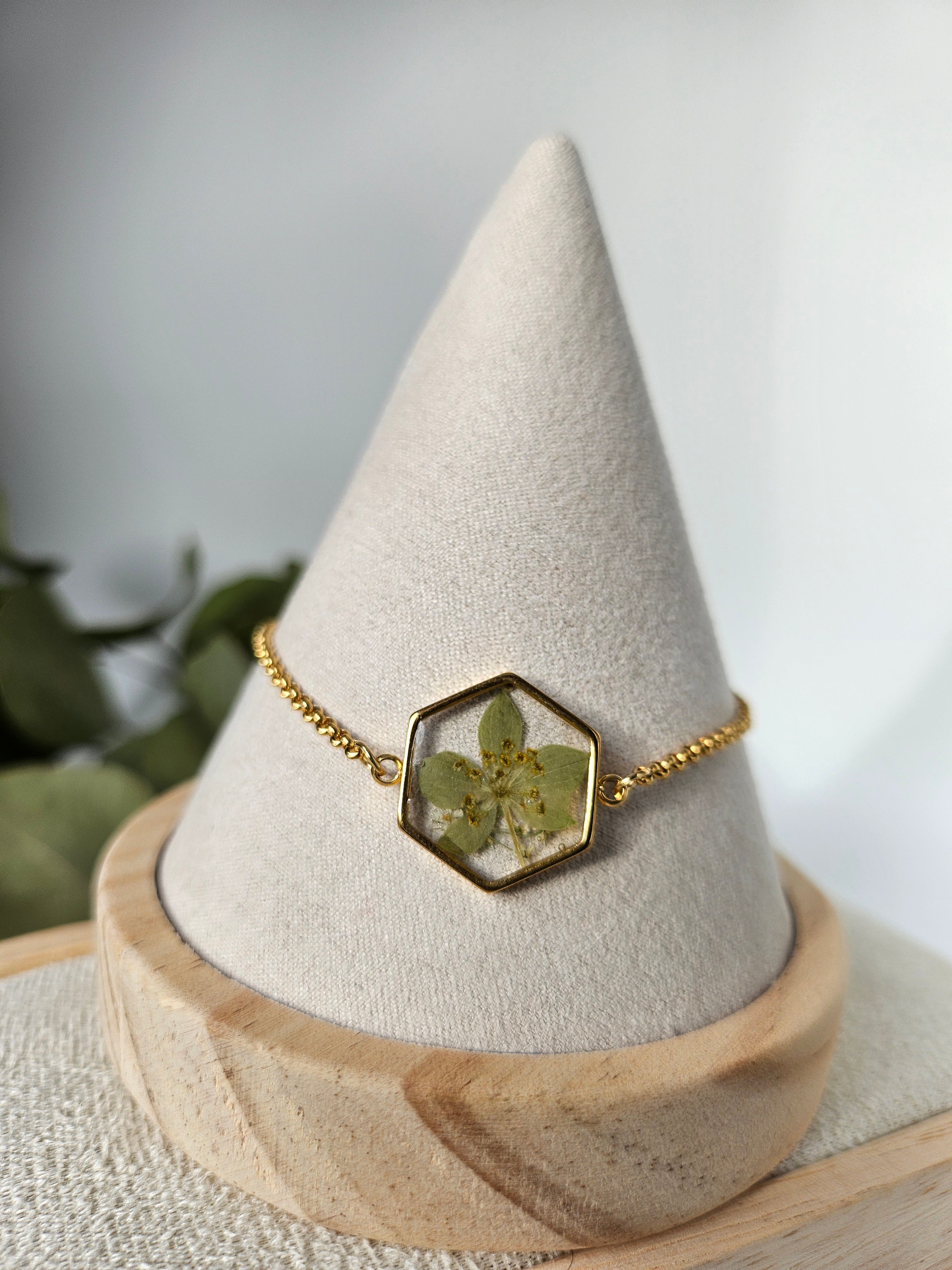 Hound's Ear Hexagon Bracelet