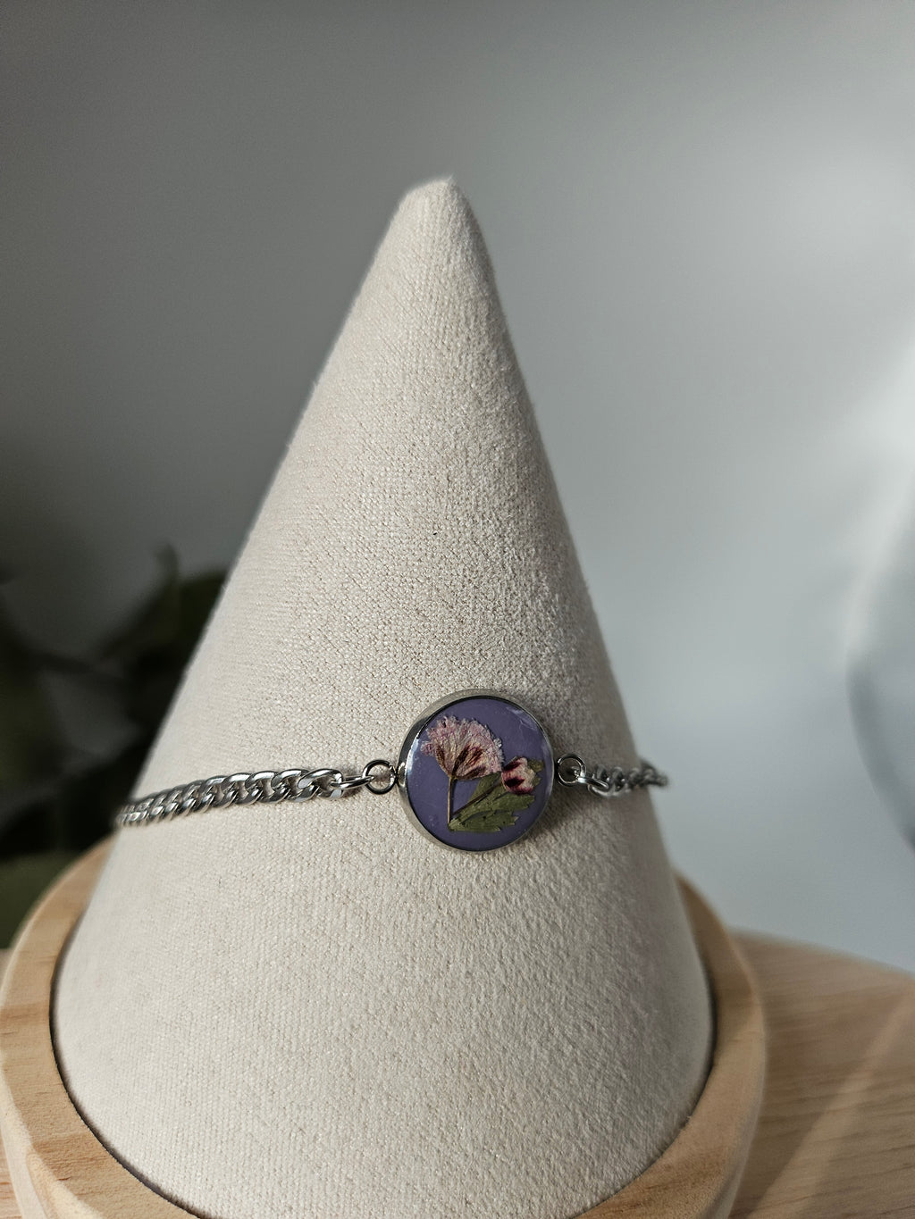 Purple Meadow Baby’s Breath Bracelet