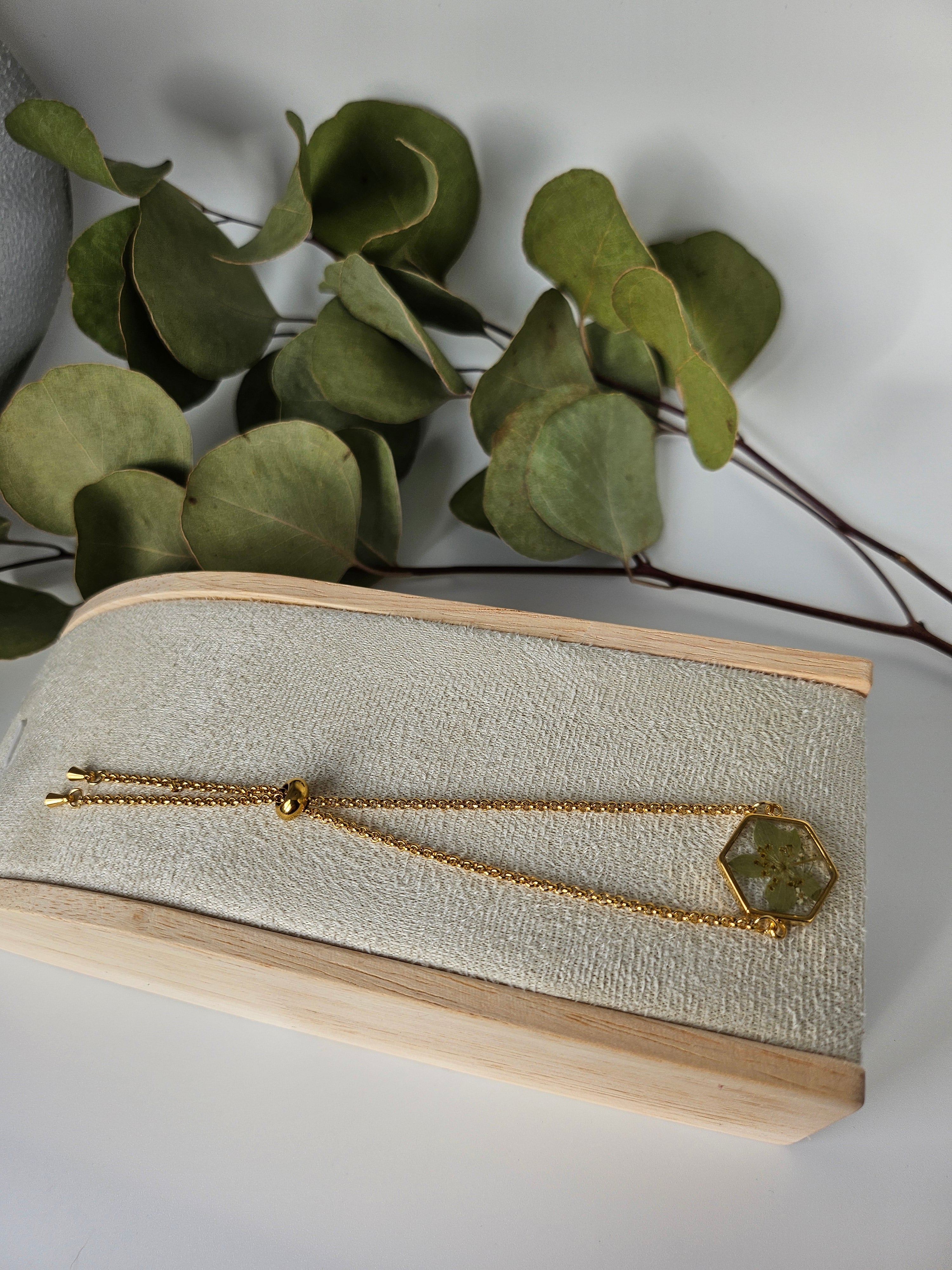 Hound's Ear Hexagon Bracelet