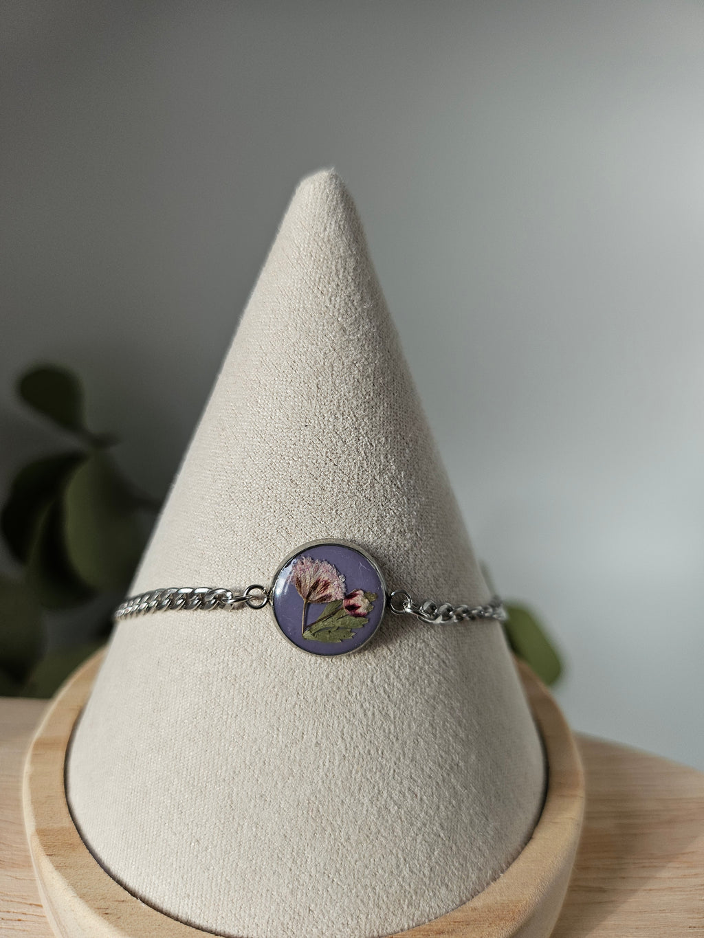 Purple Meadow Baby’s Breath Bracelet