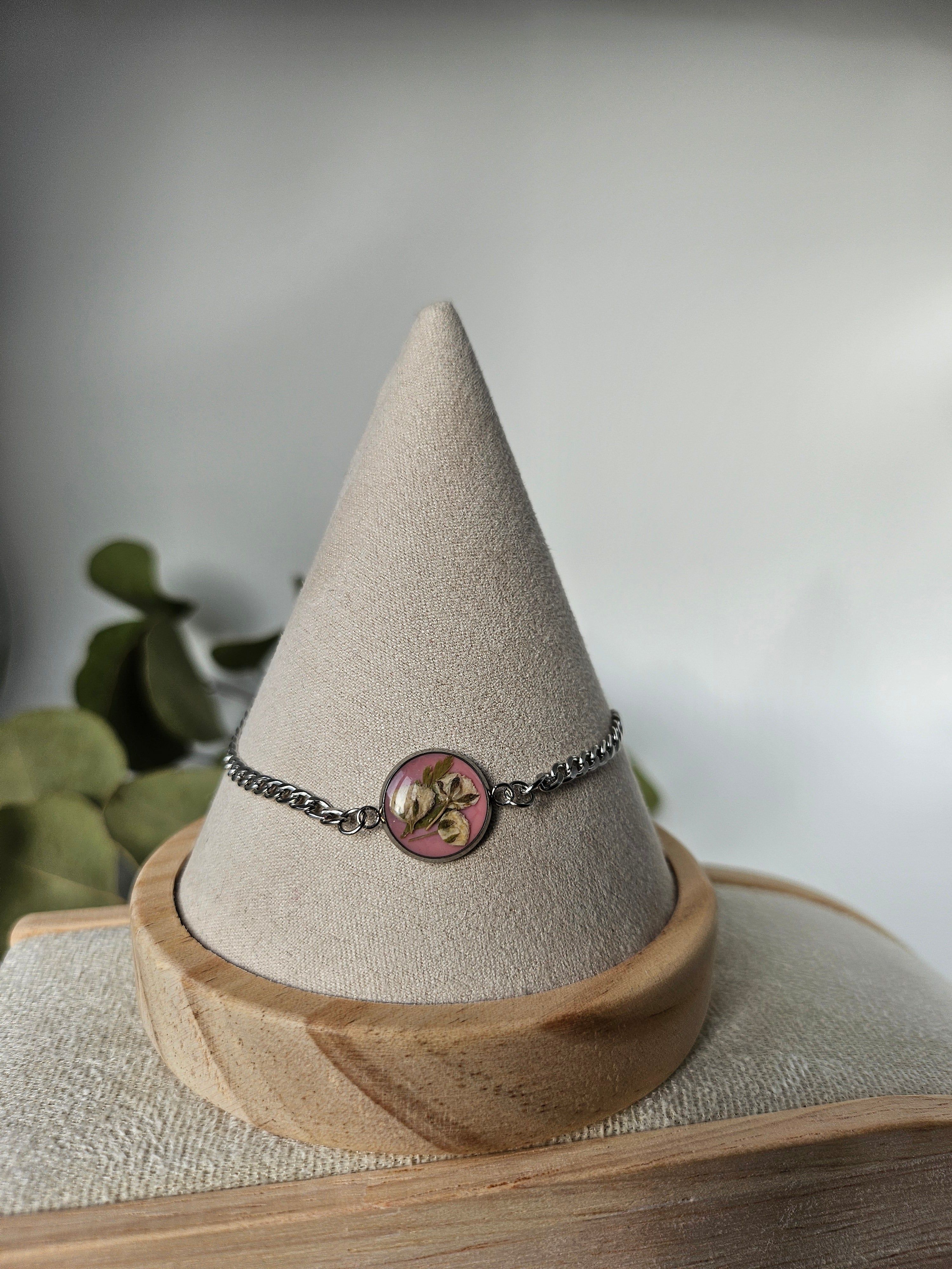 Soft Blush Baby's Breath and Bracelet